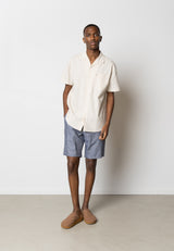 Clean Cut Copenhagen ROMAN LINEN SHORTS Shorts Navy Melange
