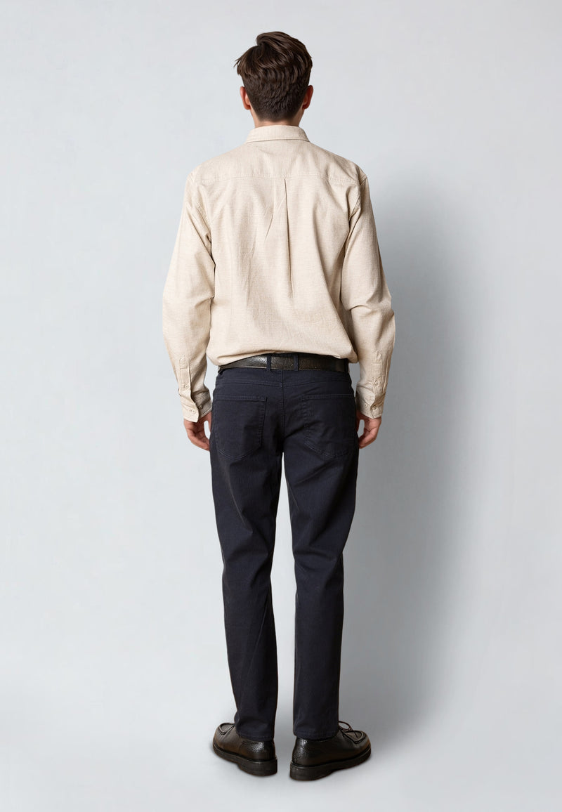 Clean Cut Copenhagen RUSSEL FLANNEL SHIRT Skjorte L/S Ecru Melange