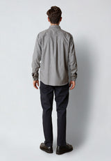 Clean Cut Copenhagen RUSSEL FLANNEL SHIRT Skjorte L/S Mørkegrå Melange