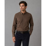 Clean Cut Copenhagen RUSSEL FLANNEL SHIRT Skjorte L/S Dark Brown