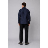 Clean Cut Copenhagen RUSSEL FLANNEL SHIRT Skjorte L/S Navy Melange