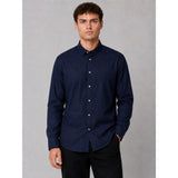 Clean Cut Copenhagen RUSSEL FLANNEL SHIRT Skjorte L/S Navy Melange