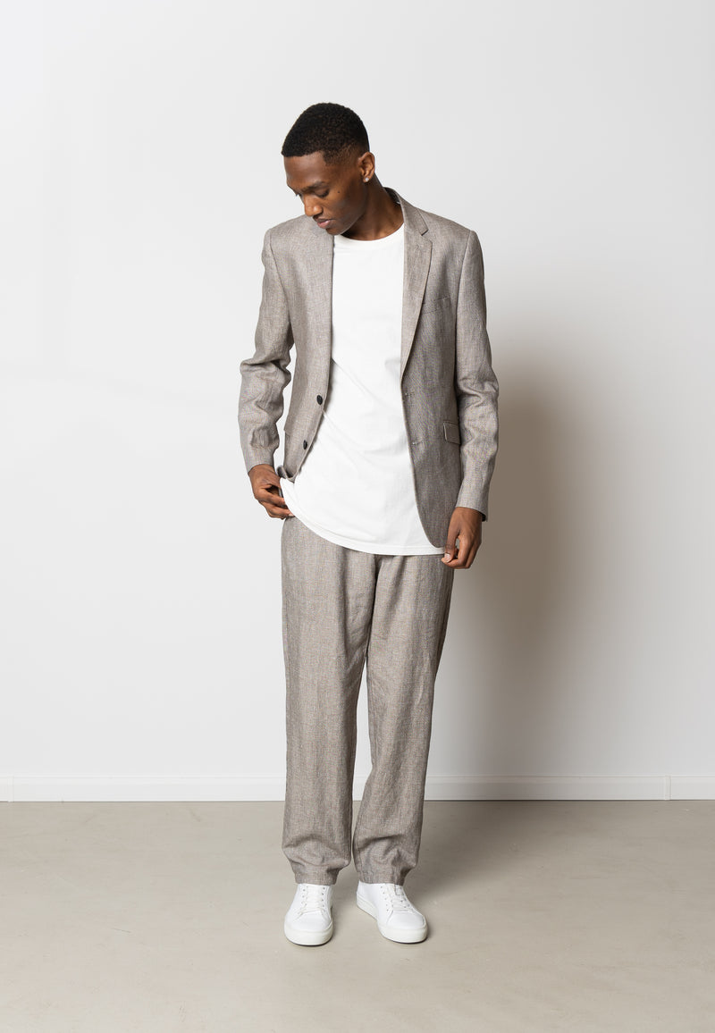 Clean Cut Copenhagen Roman linen blazer Blazere Khaki Melange