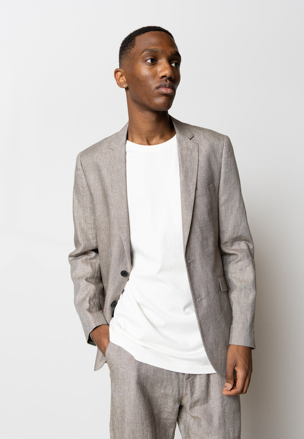Clean Cut Copenhagen Roman linen blazer Blazere Khaki Melange