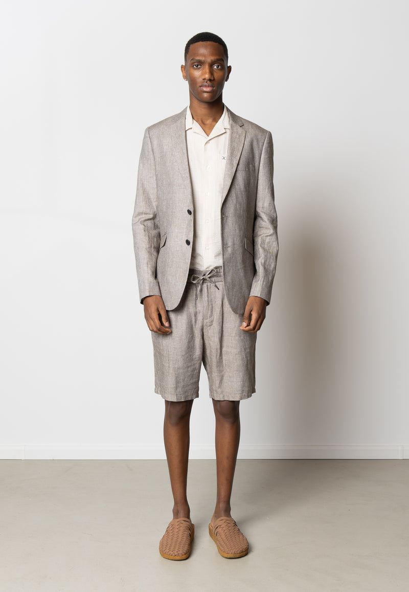 Clean Cut Copenhagen Roman linen blazer Blazere Khaki Melange