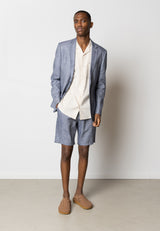 Clean Cut Copenhagen Roman linen blazer Blazere Navy Melange
