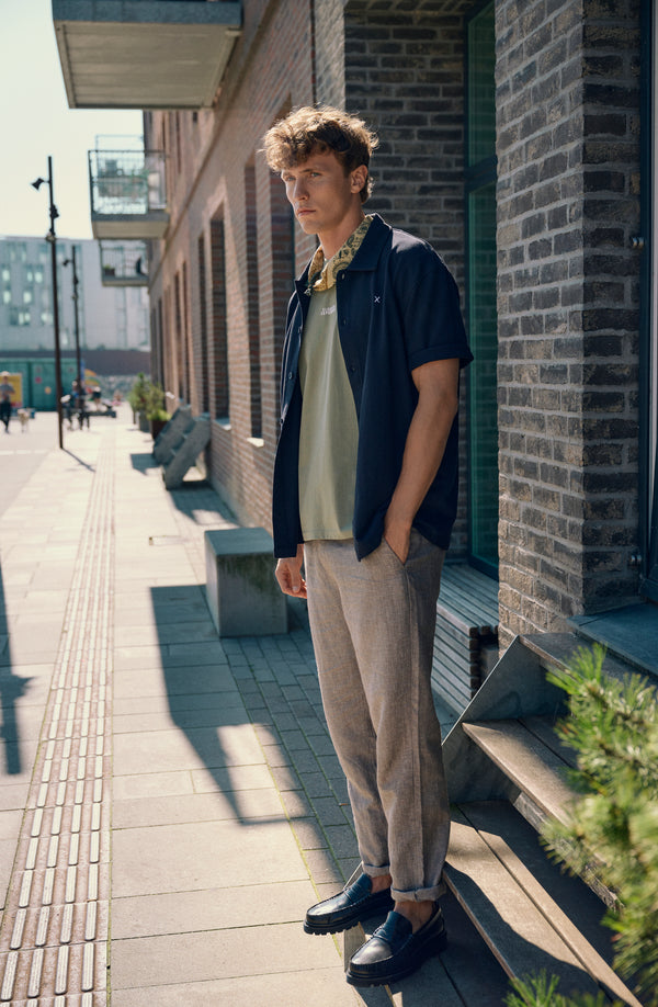 Clean Cut Copenhagen Roman linen pants Bukser Khaki Melange