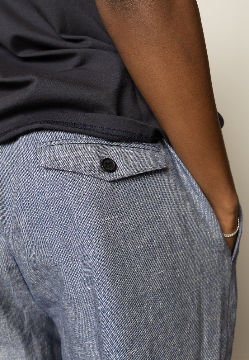Clean Cut Copenhagen Roman linen pants Bukser Navy Melange