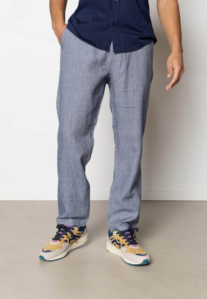 Clean Cut Copenhagen Roman linen pants Bukser Navy Melange
