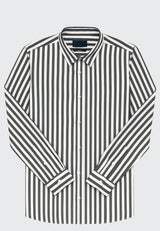 Clean Cut Copenhagen SANDHOLM SHIRT Skjorte L/S Grå Strib