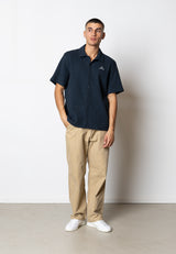 Fat Moose SCOTT COTTON SHIRT Skjorte S/S Navy