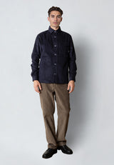 Clean Cut Copenhagen SILAS CORDUROY OVERSHIRT Overshirts Navy