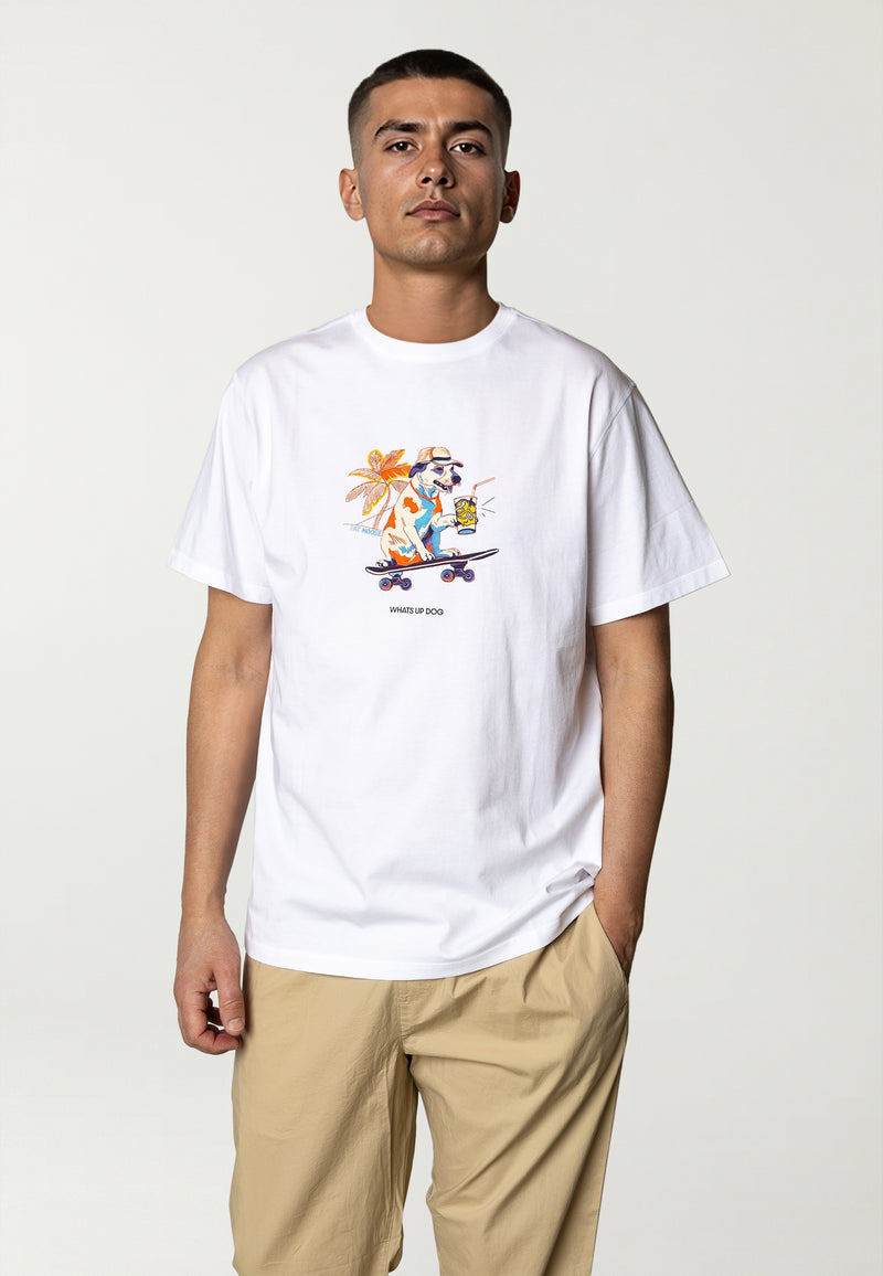 Fat Moose SKATE DOG T-SHIRT T-shirts S/S Hvid