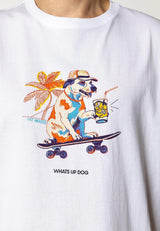 Fat Moose SKATE DOG T-SHIRT T-shirts S/S Hvid