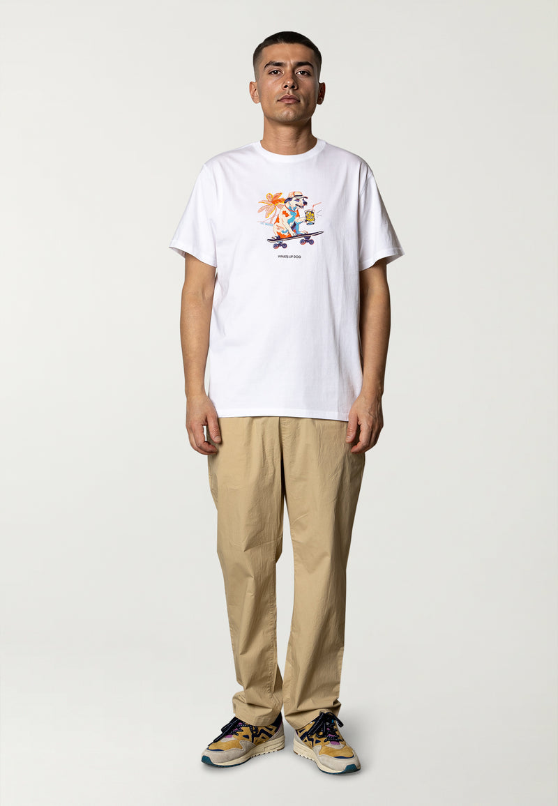 Fat Moose SKATE DOG T-SHIRT T-shirts S/S Hvid