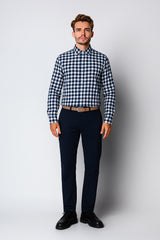 Clean Cut Copenhagen SKOVLUND SHIRT Skjorte L/S Navy Ternet