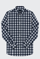 Clean Cut Copenhagen SKOVLUND SHIRT Skjorte L/S Navy Ternet