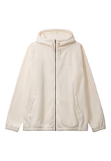 Fat Moose SOLVI FLEECE ZIP HODDIE Fleece Ecru