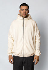 Fat Moose SOLVI FLEECE ZIP HODDIE Fleece Ecru