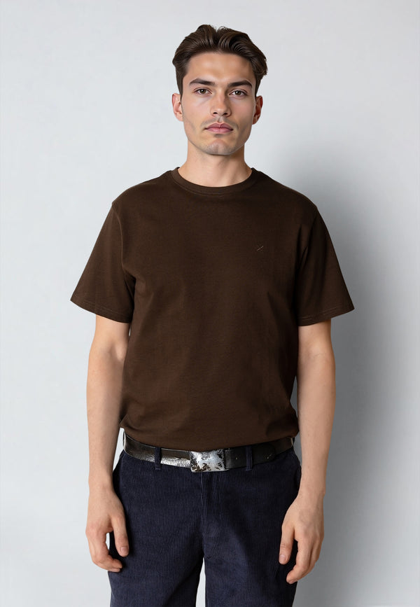 Clean Cut Copenhagen STABLE T-SHIRT T-shirts S/S Dark Brown