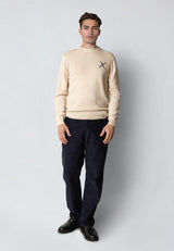 Clean Cut Copenhagen STONE KNITTED SWEATER Strik Ecru Melange