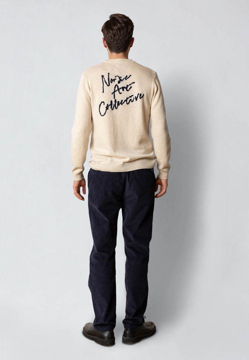 Clean Cut Copenhagen STONE KNITTED SWEATER Strik Ecru Melange