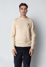 Clean Cut Copenhagen STONE KNITTED SWEATER Strik Ecru Melange