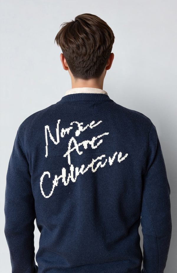 Clean Cut Copenhagen STONE KNITTED SWEATER Strik Navy