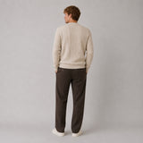 Clean Cut Copenhagen Sander cable knit Strik Ecru Melange