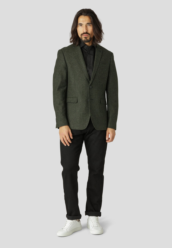 Clean Cut Copenhagen Santos 2-button wool blazer Blazere Army Mix