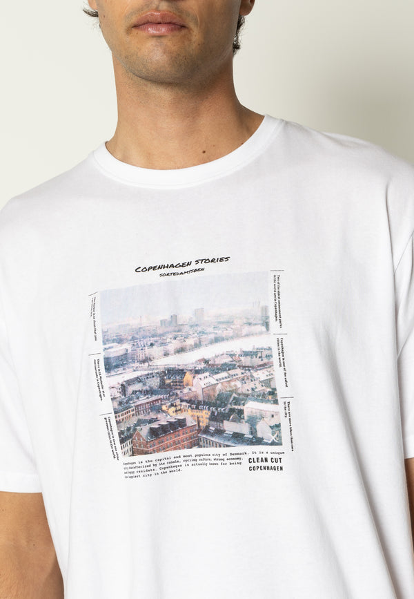 Clean Cut Copenhagen Sortedamssøen organic t-shirt T-shirts S/S Hvid