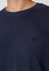 Fat Moose TAYLOR COTTON T-SHIRT T-shirts S/S Navy