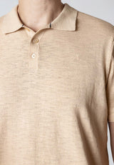 Clean Cut Copenhagen THOMAS KNITTED POLO Polos Ecru