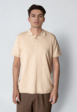 Clean Cut Copenhagen THOMAS KNITTED POLO Polos Ecru