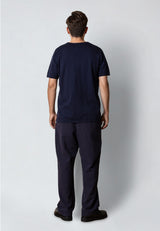 Clean Cut Copenhagen THOMAS KNITTED T-SHIRT T-shirts S/S Navy