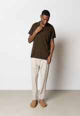 Clean Cut Copenhagen Thomas knitted polo Polos Dark Brown