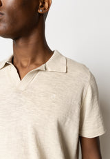 Clean Cut Copenhagen Thomas knitted polo Polos Ecru
