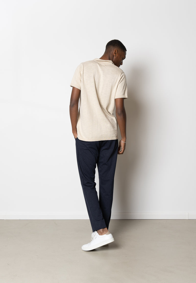 Clean Cut Copenhagen Thomas knitted polo Polos Ecru