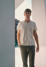 Clean Cut Copenhagen Thomas knitted polo Polos Ecru