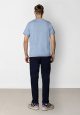 Clean Cut Copenhagen Thomas knitted polo Polos Lyseblå