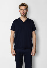Clean Cut Copenhagen Thomas knitted polo Polos Navy