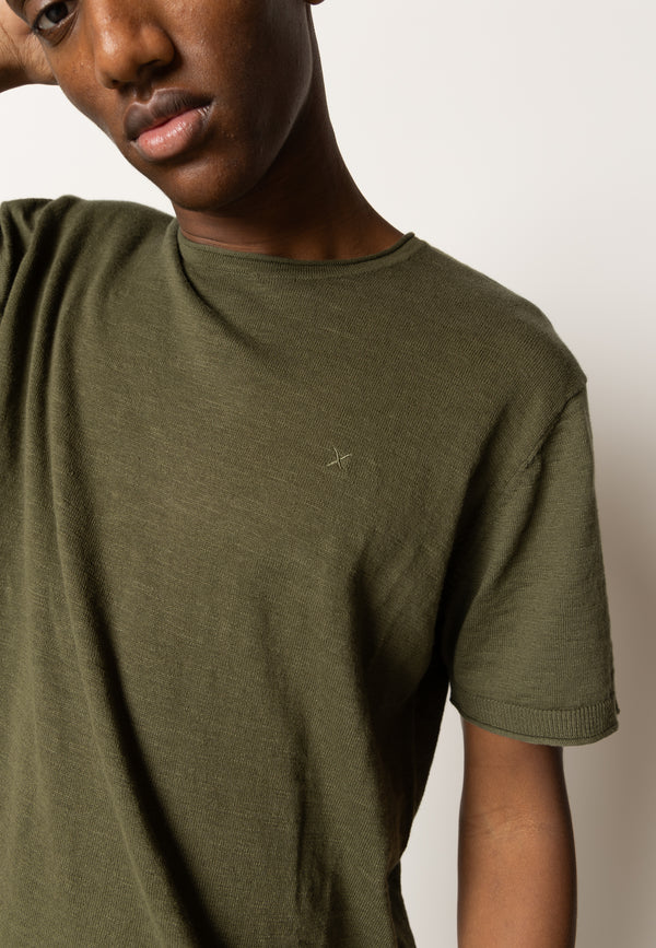 Clean Cut Copenhagen Thomas knitted t-shirt T-shirts S/S Army