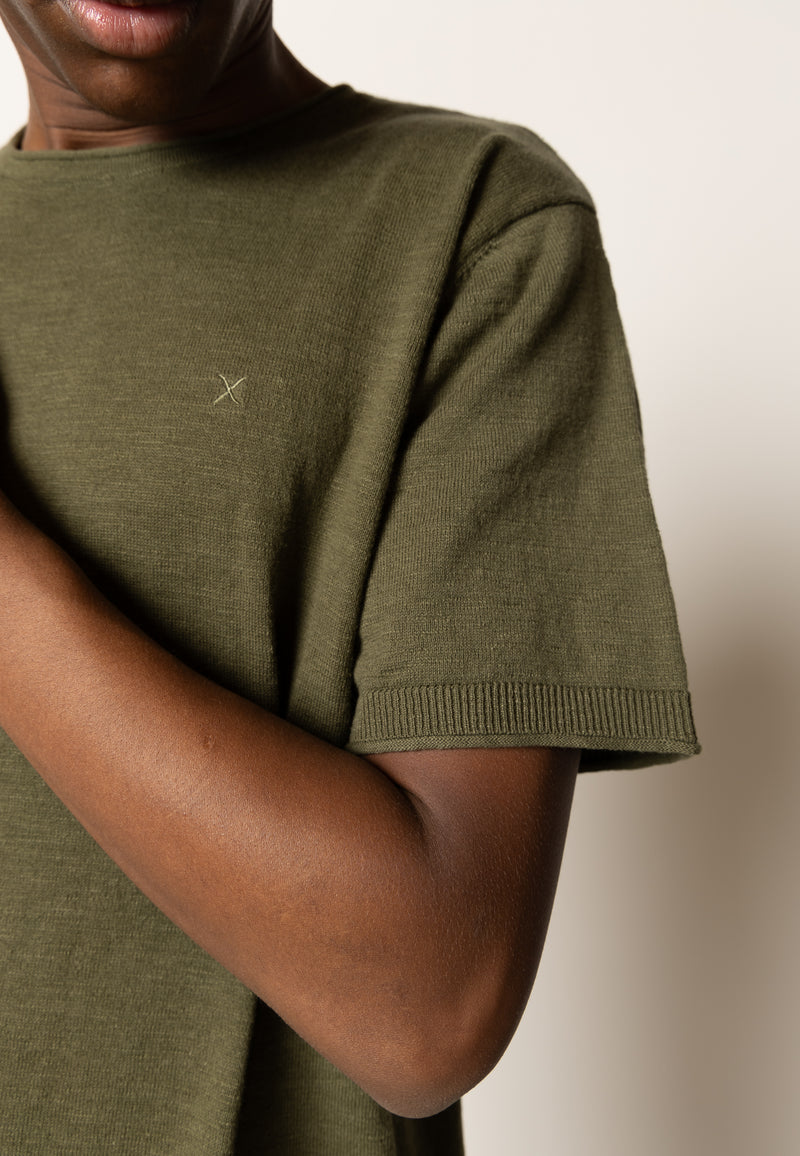 Clean Cut Copenhagen Thomas knitted t-shirt T-shirts S/S Army