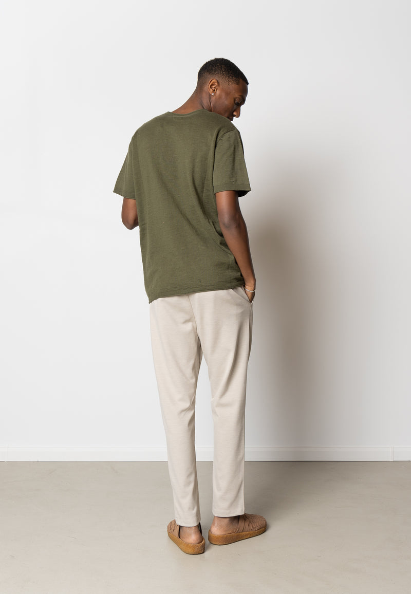 Clean Cut Copenhagen Thomas knitted t-shirt T-shirts S/S Army