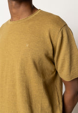 Clean Cut Copenhagen Thomas knitted t-shirt T-shirts S/S Dark Khaki