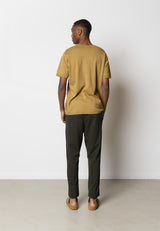 Clean Cut Copenhagen Thomas knitted t-shirt T-shirts S/S Dark Khaki