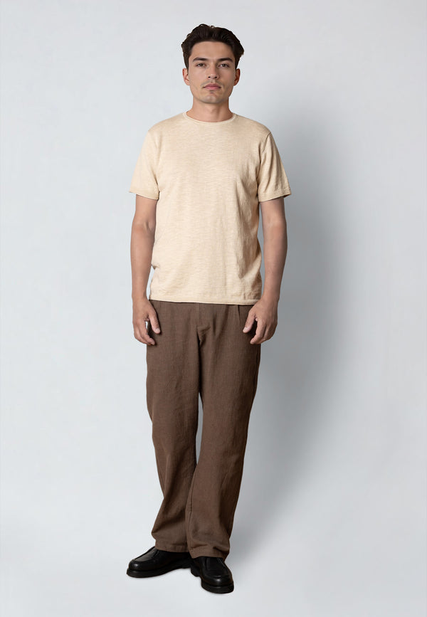 Clean Cut Copenhagen Thomas knitted t-shirt T-shirts S/S Ecru