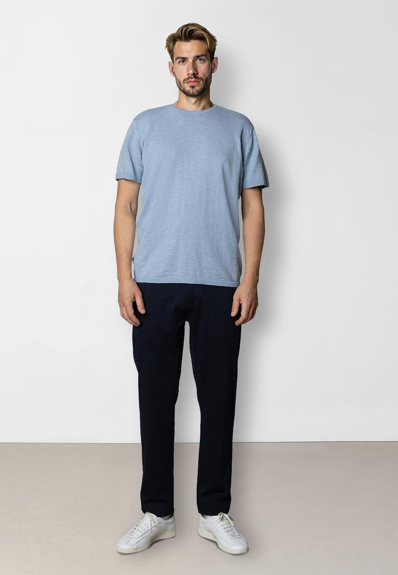 Clean Cut Copenhagen Thomas knitted t-shirt T-shirts S/S Lyseblå