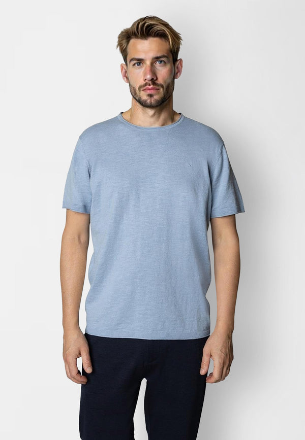 Clean Cut Copenhagen Thomas knitted t-shirt T-shirts S/S Lyseblå