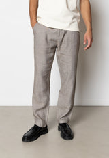 Clean Cut Copenhagen Tokyo Roman linen pants Bukser Khaki Melange